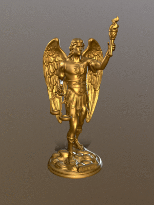 Estatua Arcángel Uriel para impresión 3D