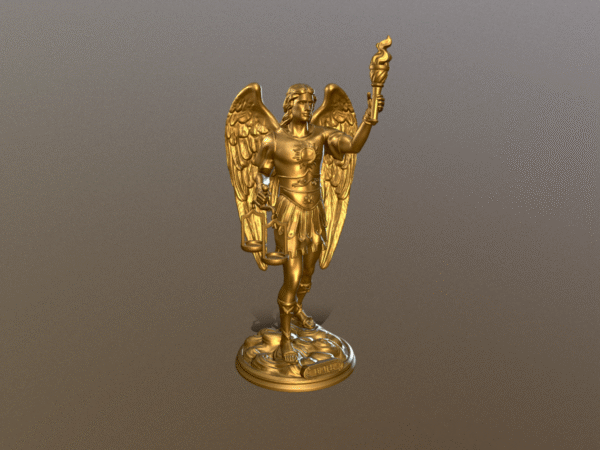 Estatua Arcángel Uriel para impresión 3D