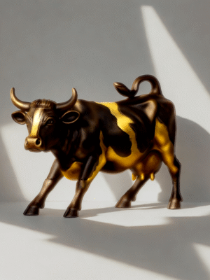 Estatua decorativa de la "Vaca" de Wall Street