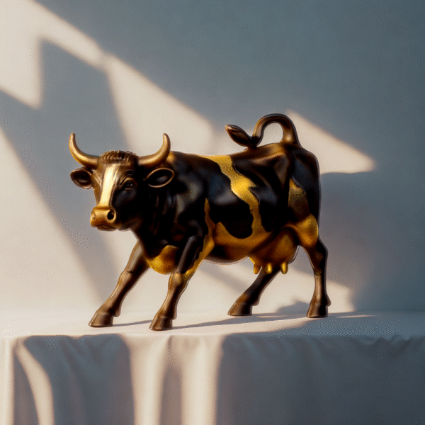 Estatua decorativa de la "Vaca" de Wall Street - Image 2