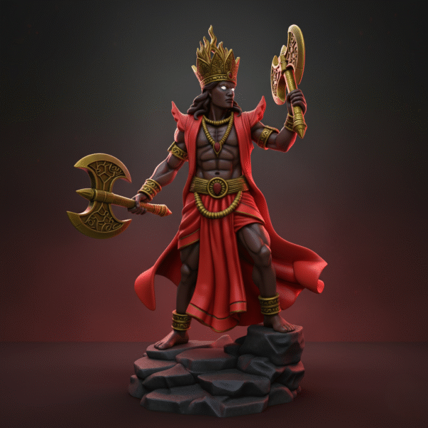 Xango God Orisha Shango - Yoruba Royal Ancestor Statue - Image 3