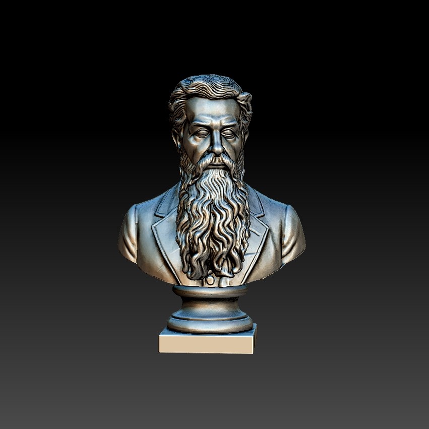 Busto de Leandro N. Alem - Escultura 3D para Impresión STL - Image 5