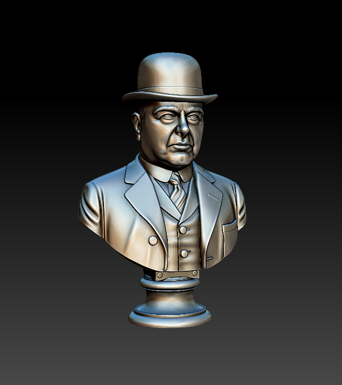 Busto de Hipólito Yrigoyen - Modelo 3D para Impresión - Image 3