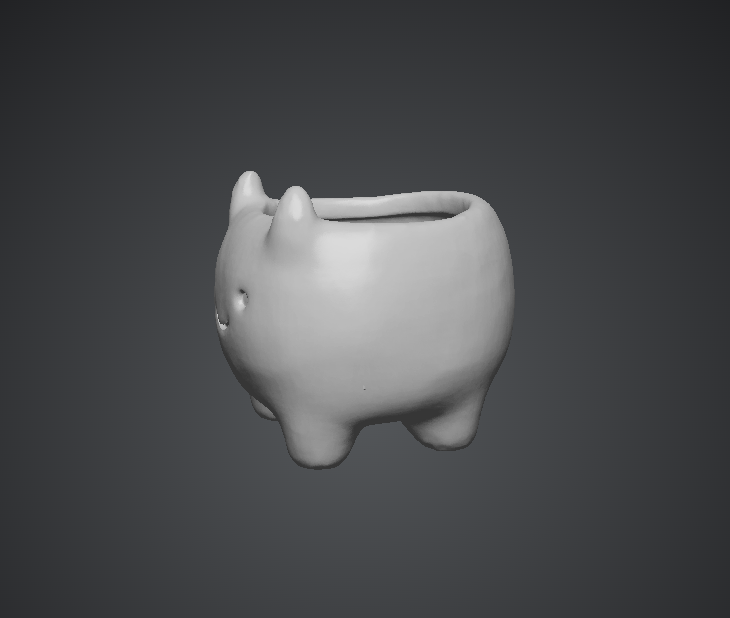 Little Monster Planter Pot - Cute Modern Decorative Planter - 3D Printable Model - Image 3