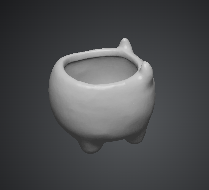 Little Monster Planter Pot - Cute Modern Decorative Planter - 3D Printable Model - Image 4