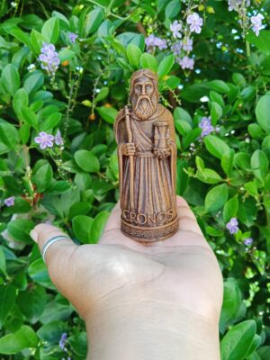Estatuilla del Dios Cronos (10cm) - Acabado Símil Madera