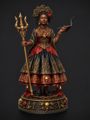 Archivo STL: Escultura Pomba Gira Yoruba (Modelo 3D)