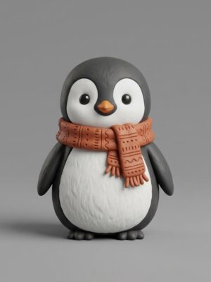 Cute Penguin Statuette - 3D Printable Model