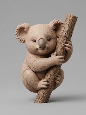 Cute Koala Statuette - 3D Printable Model