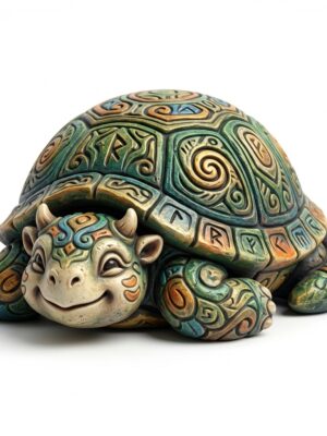 Mystic Turtle Guardian - Sacred Temple Statuette - 3D Printable Model