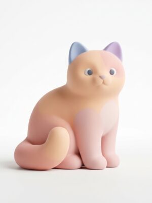 Minimalist Geometric Cat - Modern Art Toy Decor - 3D Printable Model