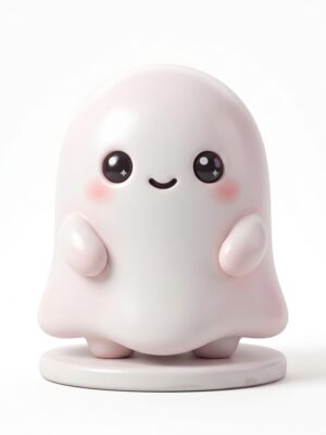 Kawaii Friendly Ghost - Modern Art Toy Decor - 3D Printable Model
