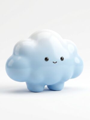 Fluffy Cloud Guardian - Modern Art Toy Decor - 3D Printable Model