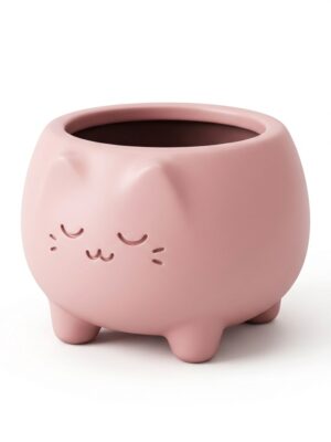 Chubby Cat Planter Pot - Cute Decorative Succulent Planter - 3D Printable Model