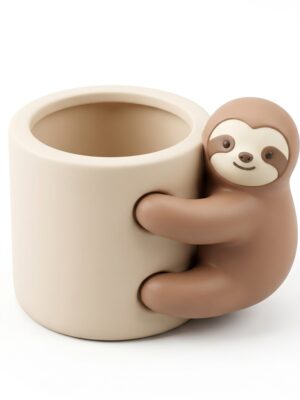 Baby Sloth Hugging Planter Pot - Cute Decorative Planter - 3D Printable Model