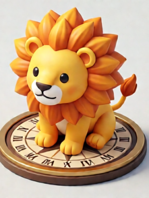 Solar Lion Sundial - Cosmic Alchemy Art Toy - 3D Printable Model