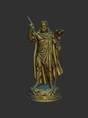 Dios Zeus del Olimpo - Estatuilla Épica STL para Impresión 3D