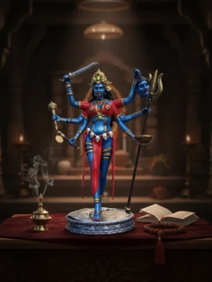 Estatua Diosa Kali 25cm Full Color Calidad Premium