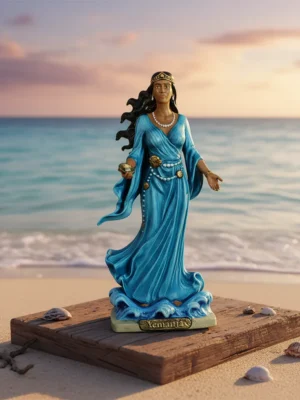 Estatua Decorativa Yemanja O Lemanja 20cm Color Premium 3d