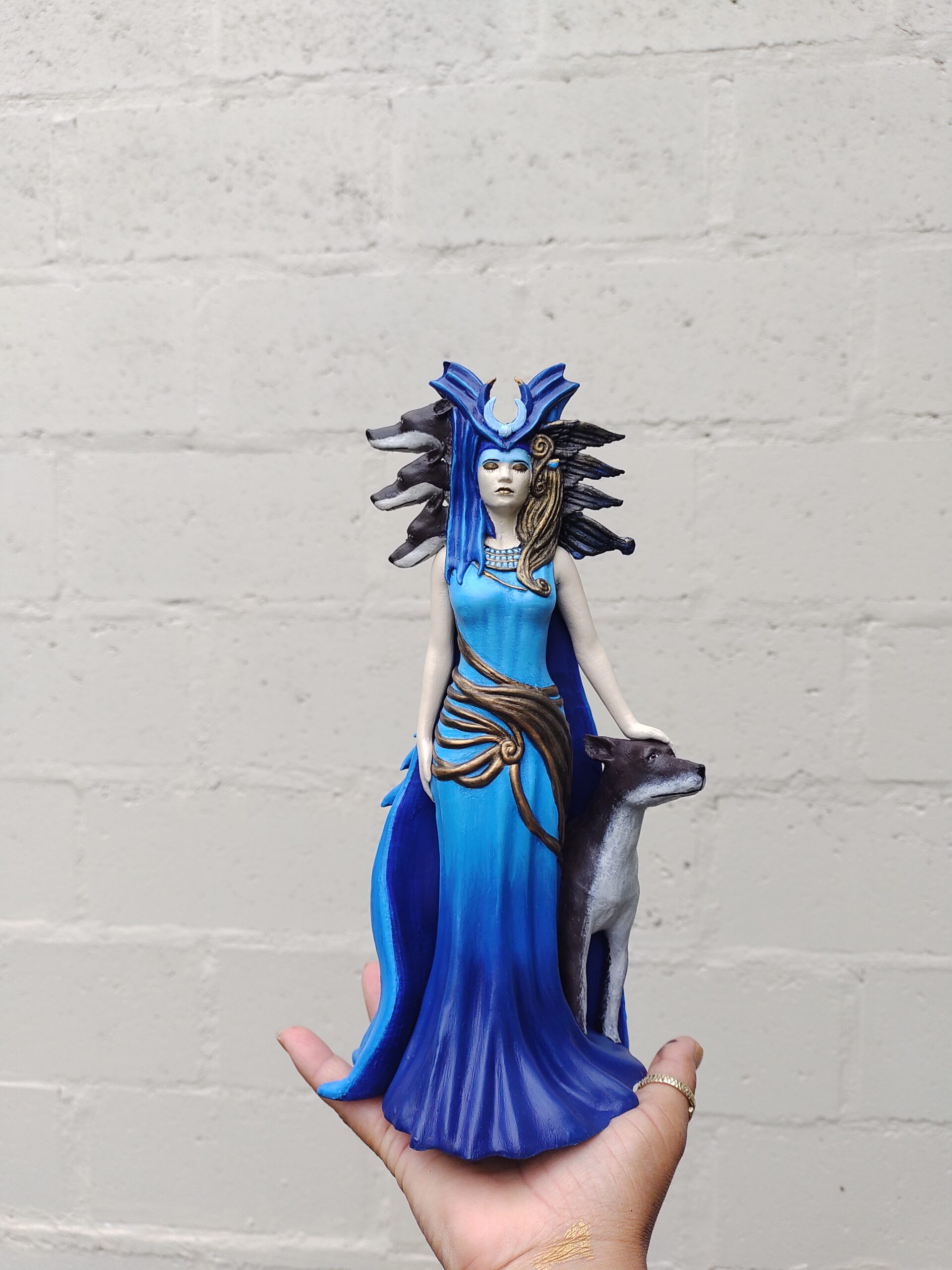 Estatua Diosa Hécate 25cm Impresión 3d Color Premium - Image 3
