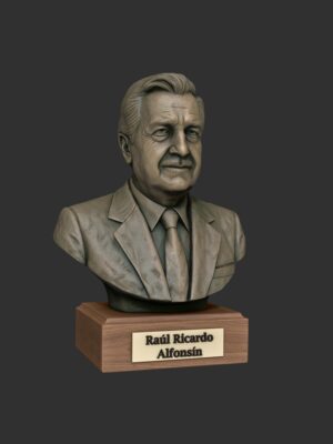 Busto Raúl Alfonsín 15cm Impresión 3d Pla