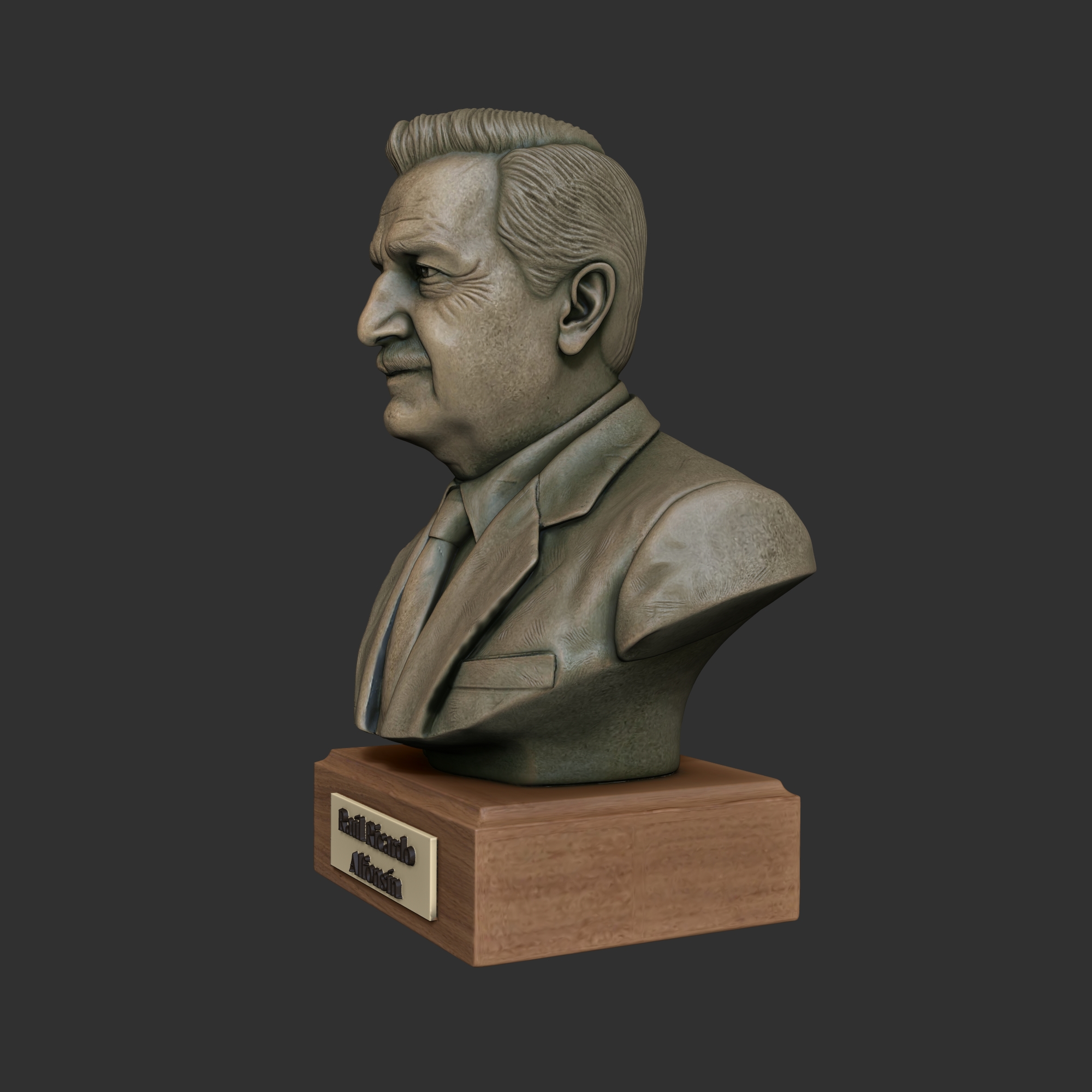 Busto Raúl Alfonsín 15cm Impresión 3d Pla - Image 5