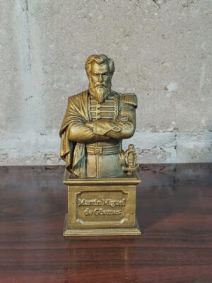 Busto Martin Miguel De Güemes 15cm 3d Dorado