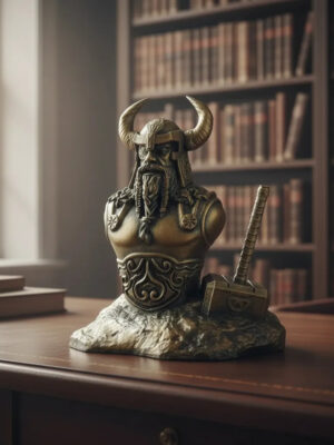 Busto Del Dios Odin Impresión 3d 15cm