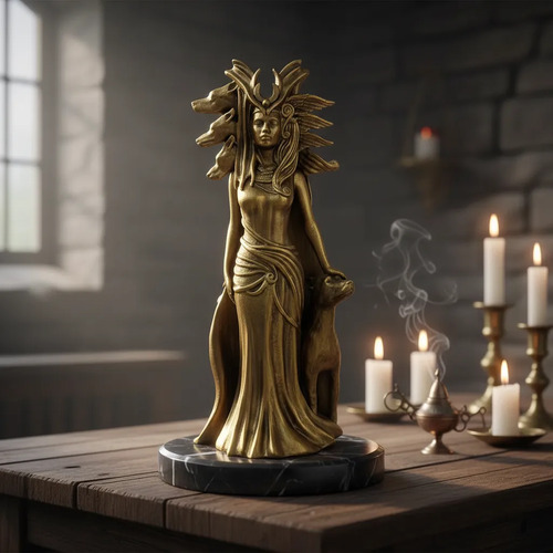 Estatua Diosa Hécate 15cm Impresión 3d Sin Pintar - Image 2