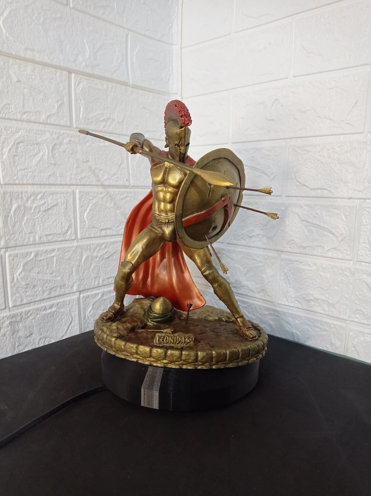 Estatua Decorativa 3d Leónidas 23cm Pintada A Color Pla - Image 3