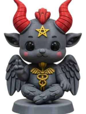 Estatuilla Chibi Cute Baphomet 3d Color 10cm