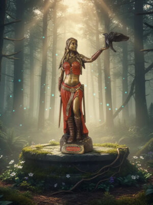Estatua Diosa Morrigan O Morgana 25cm Calidad Premium 3d