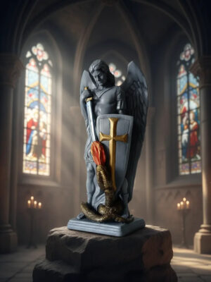 Estatua San Miguel Arcángel Impresión 3d 25cm