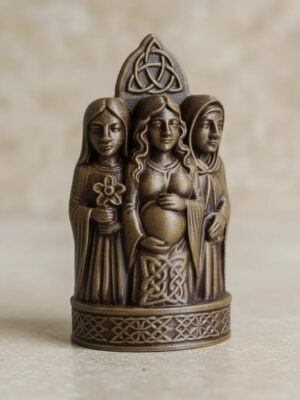 Mini Estatuilla Diosa Triple Celta 3d 10cm