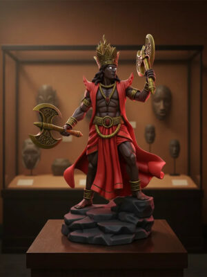 Estatuilla 20cm Xango Impresión 3d Color Yoruba Orisha