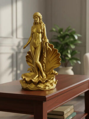 Estatuilla Decorativa Venus 3d Dorado Sin Pintar 15cm
