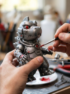 Mecha Godzilla Chibi Articulado / Multi-Parte - Modelo 3D STL para Impresión