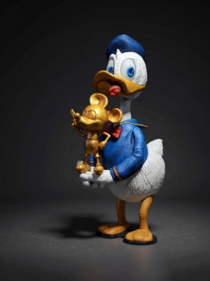 Pato Donald disfrazado de Mickey Mouse - Archivos STL para Impresión 3D