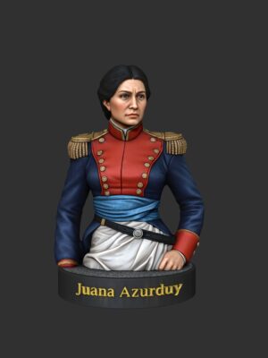 Busto 3D Juana Azurduy - Escultura Coleccionable