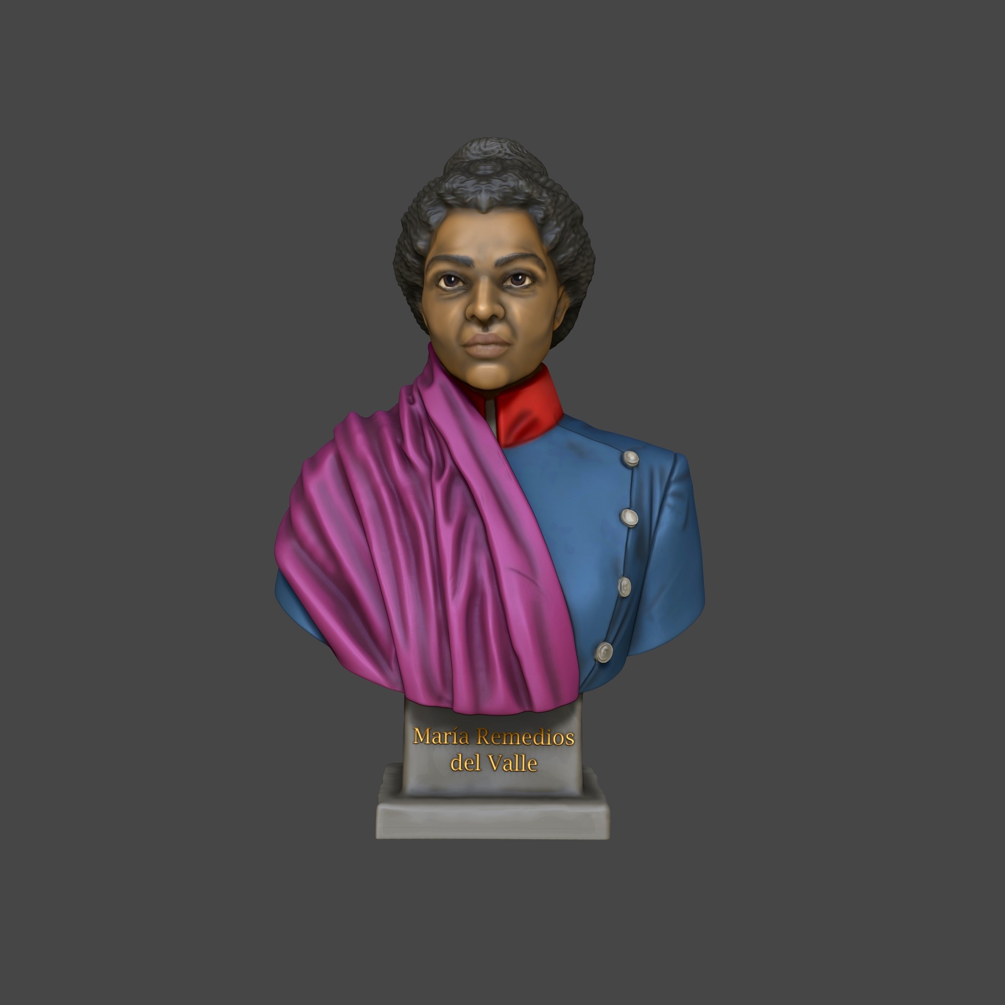 Busto 3D María Remedios del Valle - Madre de la Patria