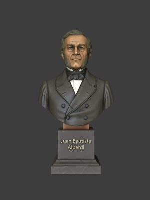 Busto 3D Juan Bautista Alberdi - Prócer Argentino