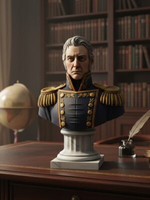 Busto 3D Cornelio Saavedra - Héroe de la Independencia