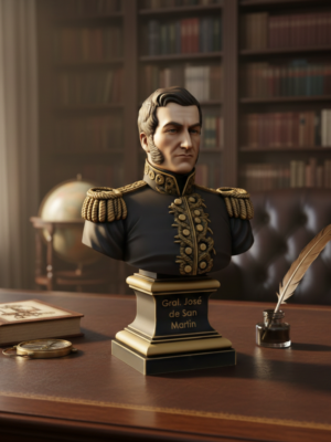 Busto 3D General José de San Martín - Padre de la Patria