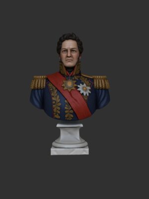 Busto 3D Juan Manuel de Rosas - Restaurador de las Leyes