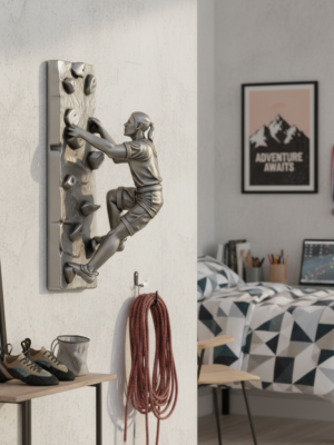 Escultura 3D Escaladora Deportiva de Pared - Versión Femenina