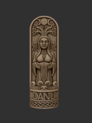 Estatua 3D Diosa Danu Estilo Tótem - Mitología Celta