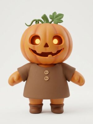 [FREE STL] Cute Chibi Jack-o-Lantern Statuette - 3D Printable Model