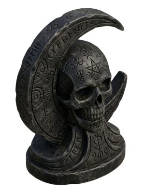 [FREE STL] Estatuilla Minimalista de Luna y Calavera Ocultista - 3D Printable Model