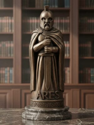 Figura Dios Ares (10cm) - Mini Estatuilla Pintada a Mano en Impresión 3D