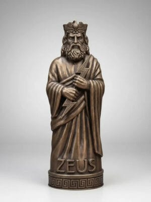 Figura Dios Zeus (10cm) - Mini Estatuilla Pintada a Mano en Impresión 3D